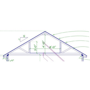 Attic Truss Square diagram.